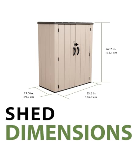 Vertical Storage Shed, Desert Sand U2755