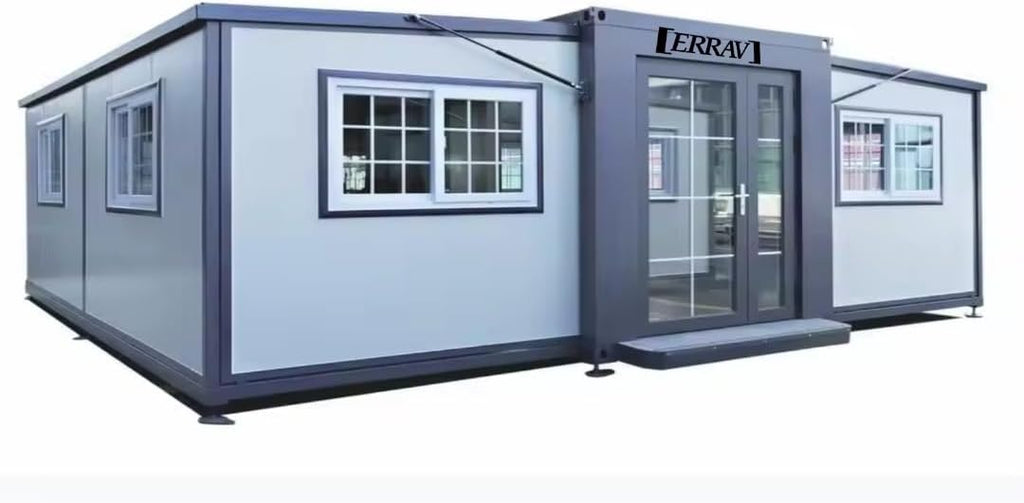 19 x 20 FT Foldable Prefab House with 1 Bathroom, 2 Rooms, and 1 Kitchen S655010