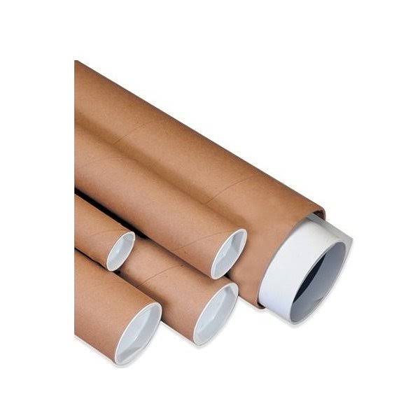 Kraft Mailing Tubes with Caps 50/Case U23483
