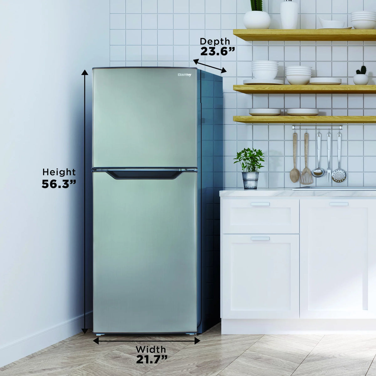 7.0 Cu. Ft. Frost Free Top Freezer Refrigerator in Stainless F311