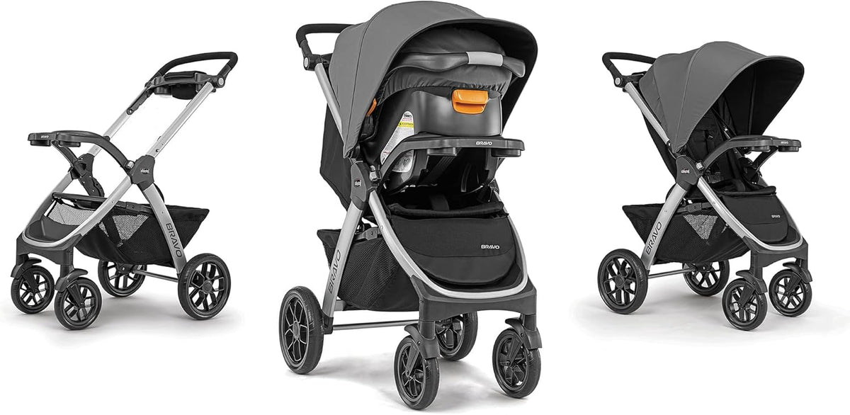 3-in-1 Travel System Stroller with Infant Car Seat and Base, Camden/Black & Grey H679656