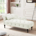 Velvet Chaise Lounge with Pillow F599542