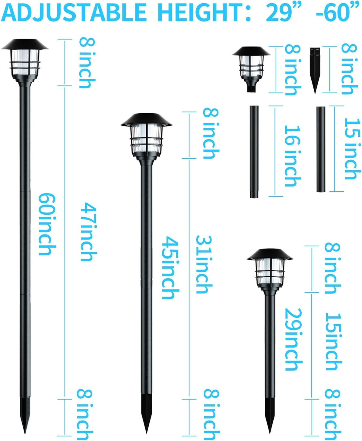 Waterproof LED Metal Solar Pathway Lights 4 Pack V55643