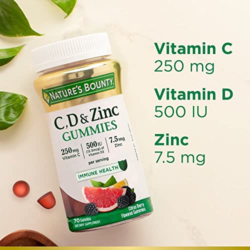 Citrus Berry C, D, & Zinc Gummies, 70 Ct S953637