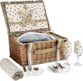 Willow Picnic Basket Set for 2 Persons with Insulated Cooler Bag V7810