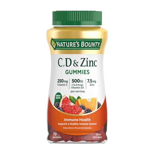 Citrus Berry C, D, & Zinc Gummies, 70 Ct S953637