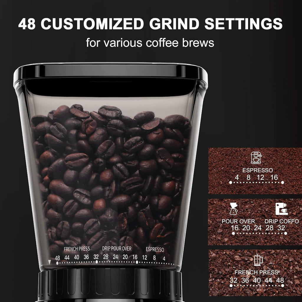 Conical Burr Coffee Grinder with 48 Grind Settings F95346