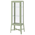 Pale Gray-Green Glass-Door Cabinet K5106