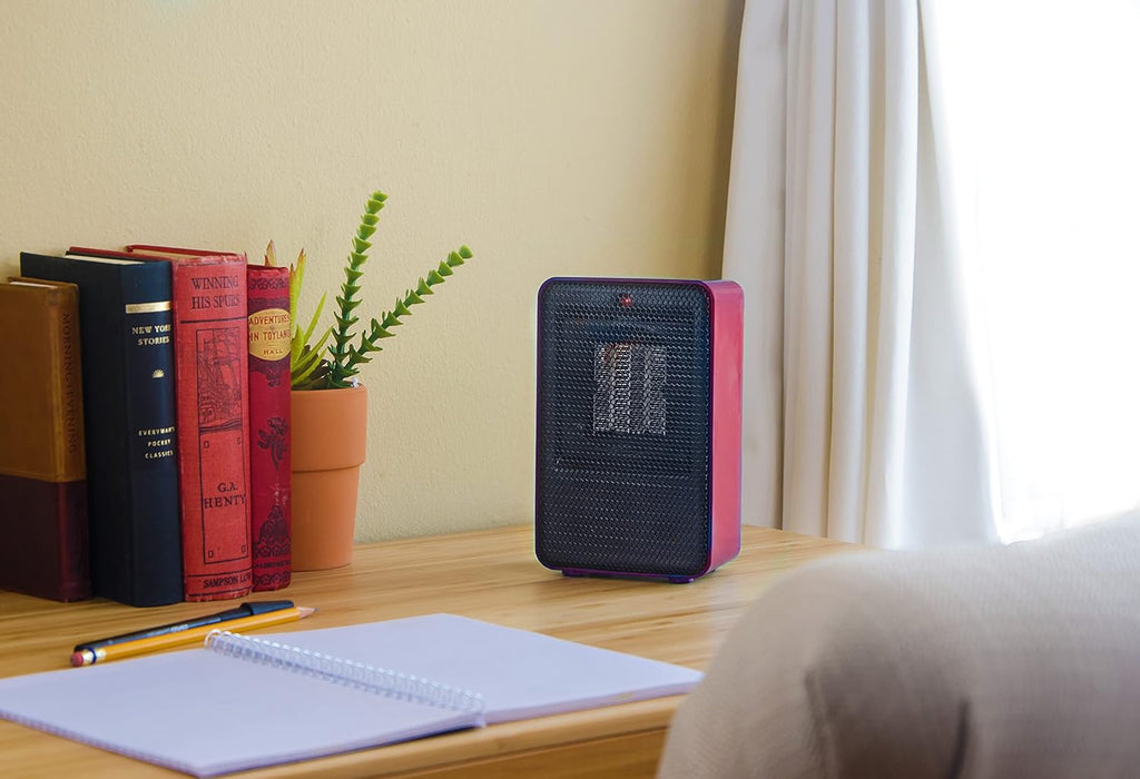 Red 200 Watt Portable Ceramic Desktop Heater A789742