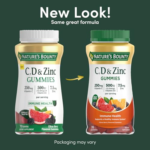 Citrus Berry C, D, & Zinc Gummies, 70 Ct S953637