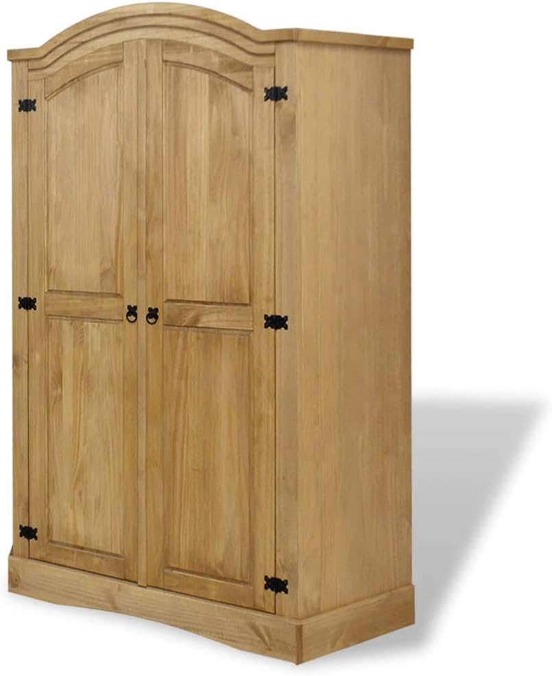 Solid Pinewood 2 Door Wardrobe Z376