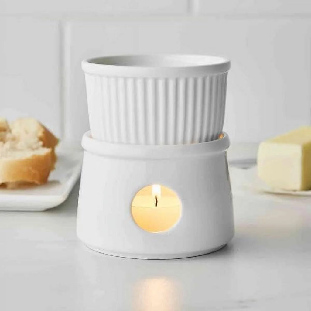White Butter Warmer O9066