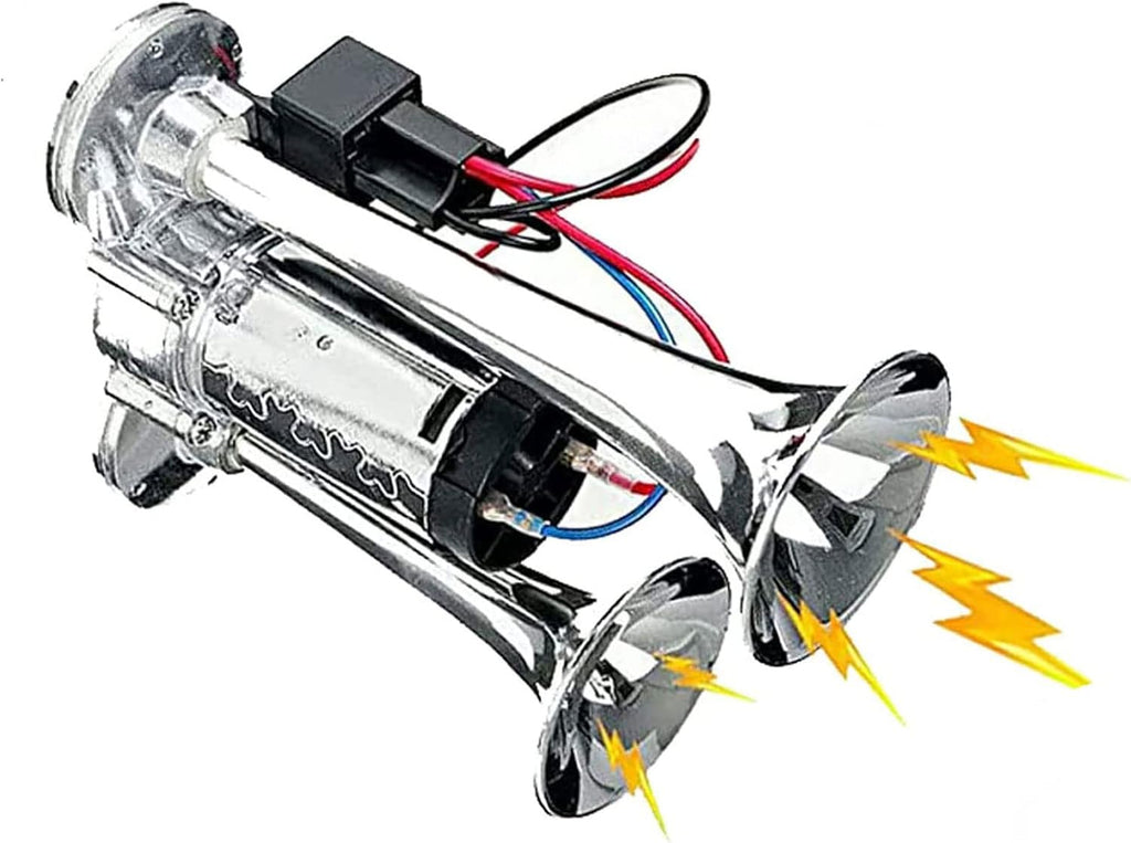 150DB Super Loud Air Horn Kit with Compressor Pack of 2 H3631