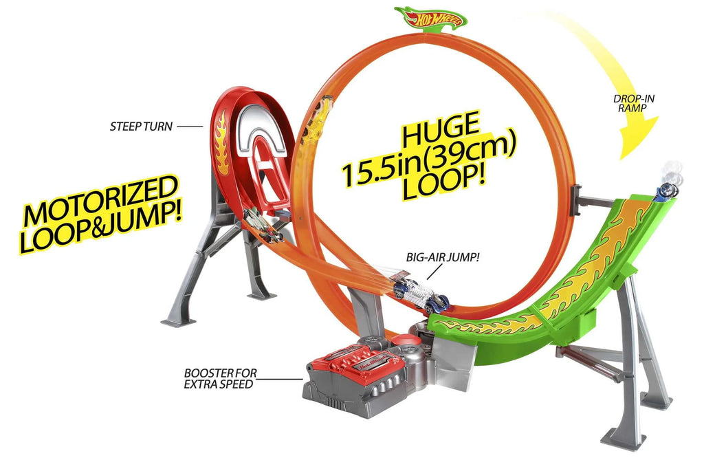 Hot Wheels Motorized Raceway Track Set with 5 Cars Y114796