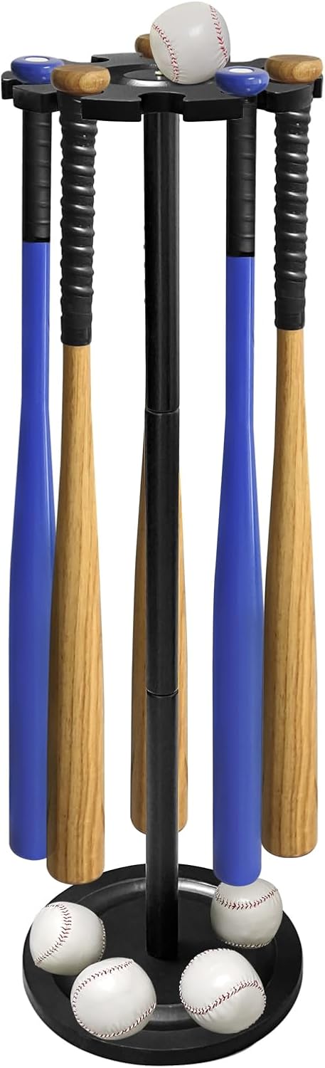 Wooden Baseball Bat Storage Rack Holds 10 Bats O920381