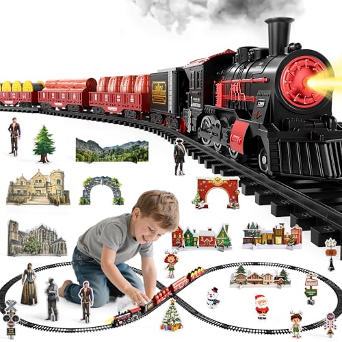 Large Electric Train Set with Realistic Sound, Lights and Smoke N662