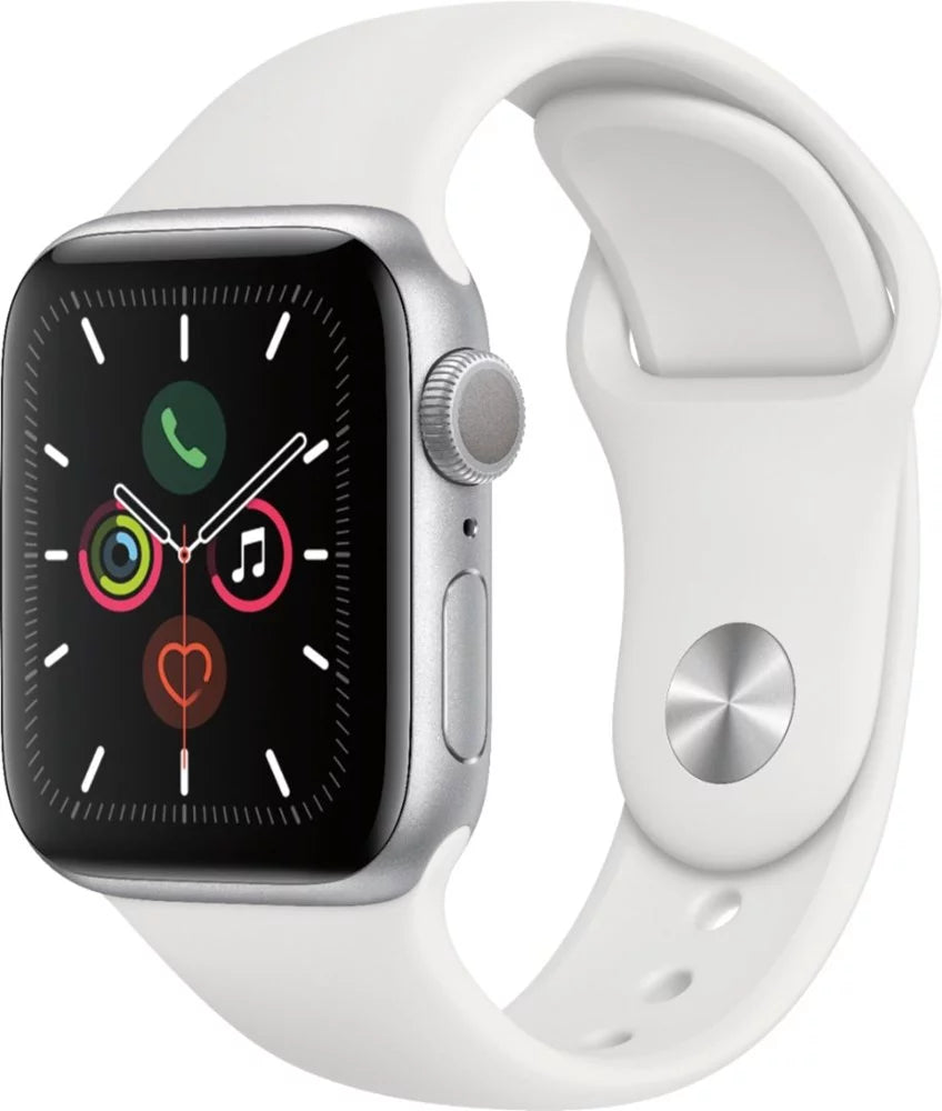 Silver Aluminum Case 40mm Smartwatch with White Sport Band P144339