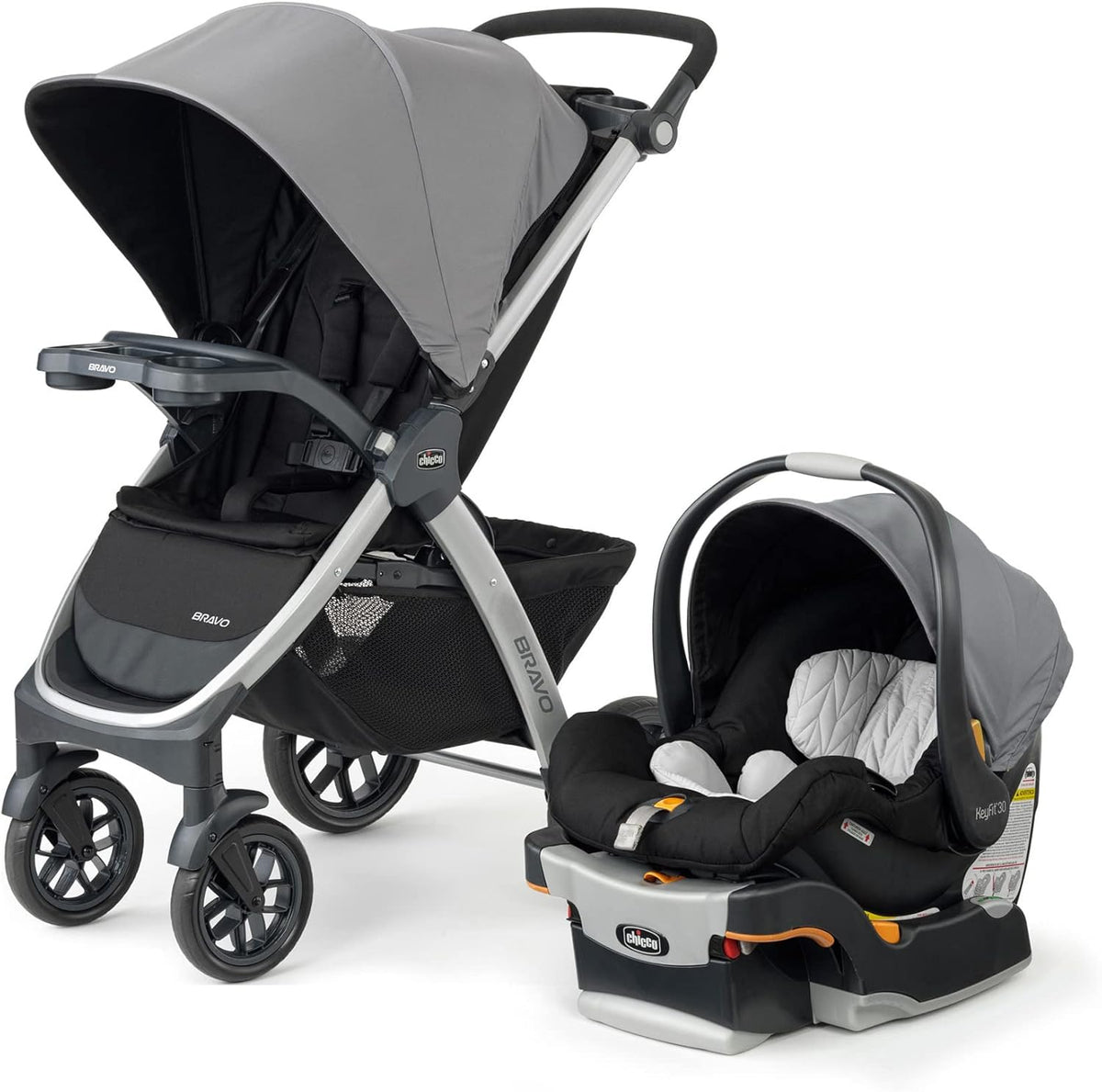 3-in-1 Travel System Stroller with Infant Car Seat and Base, Camden/Black & Grey H679656