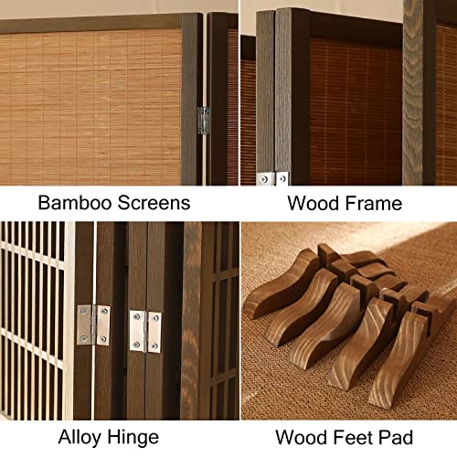 Bamboo Folding Room Divider 3 Panel Q4040
