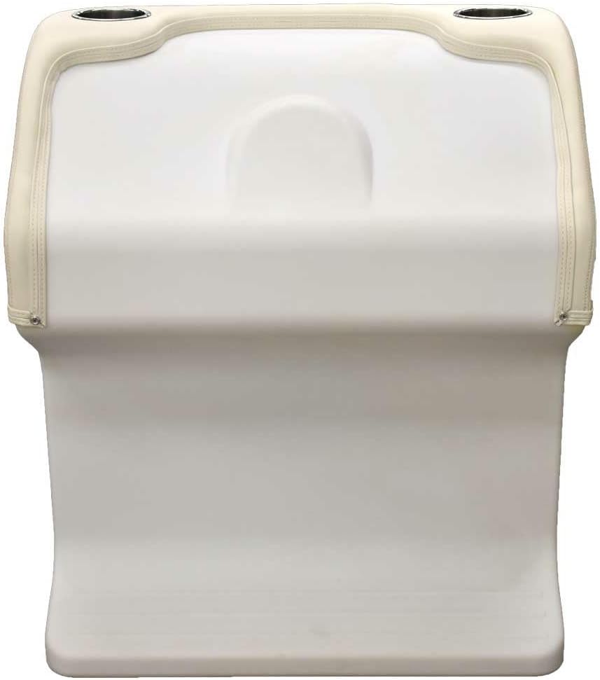 White Beige Pontoon Boat Steering Console X6685