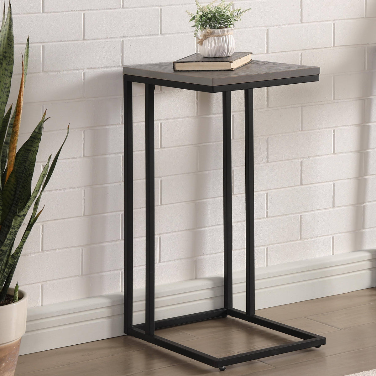 Antique Grey 16-Inch Side Table V34311
