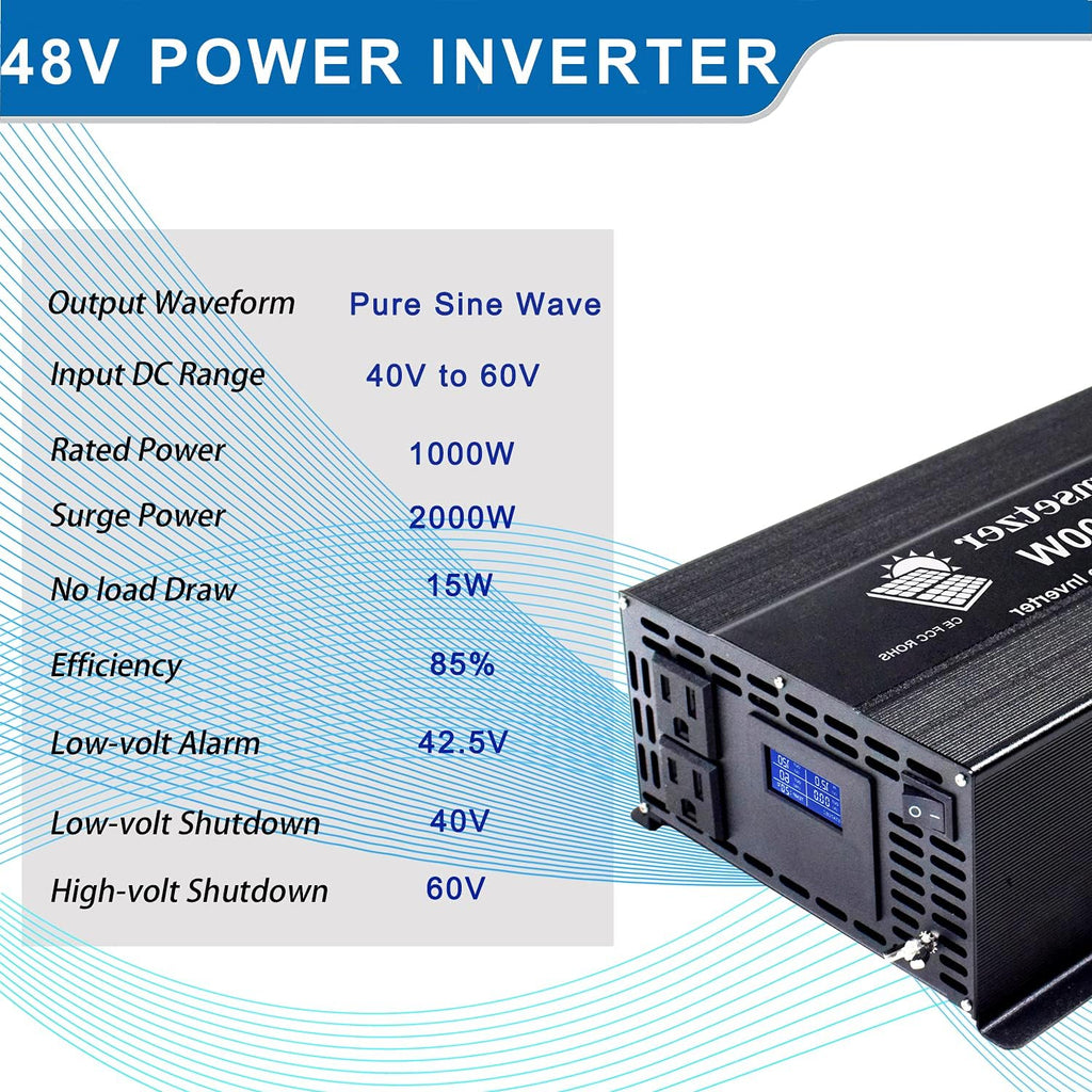 3000W 24V Pure Sine Wave Power Inverter with Dual US Outlet T827