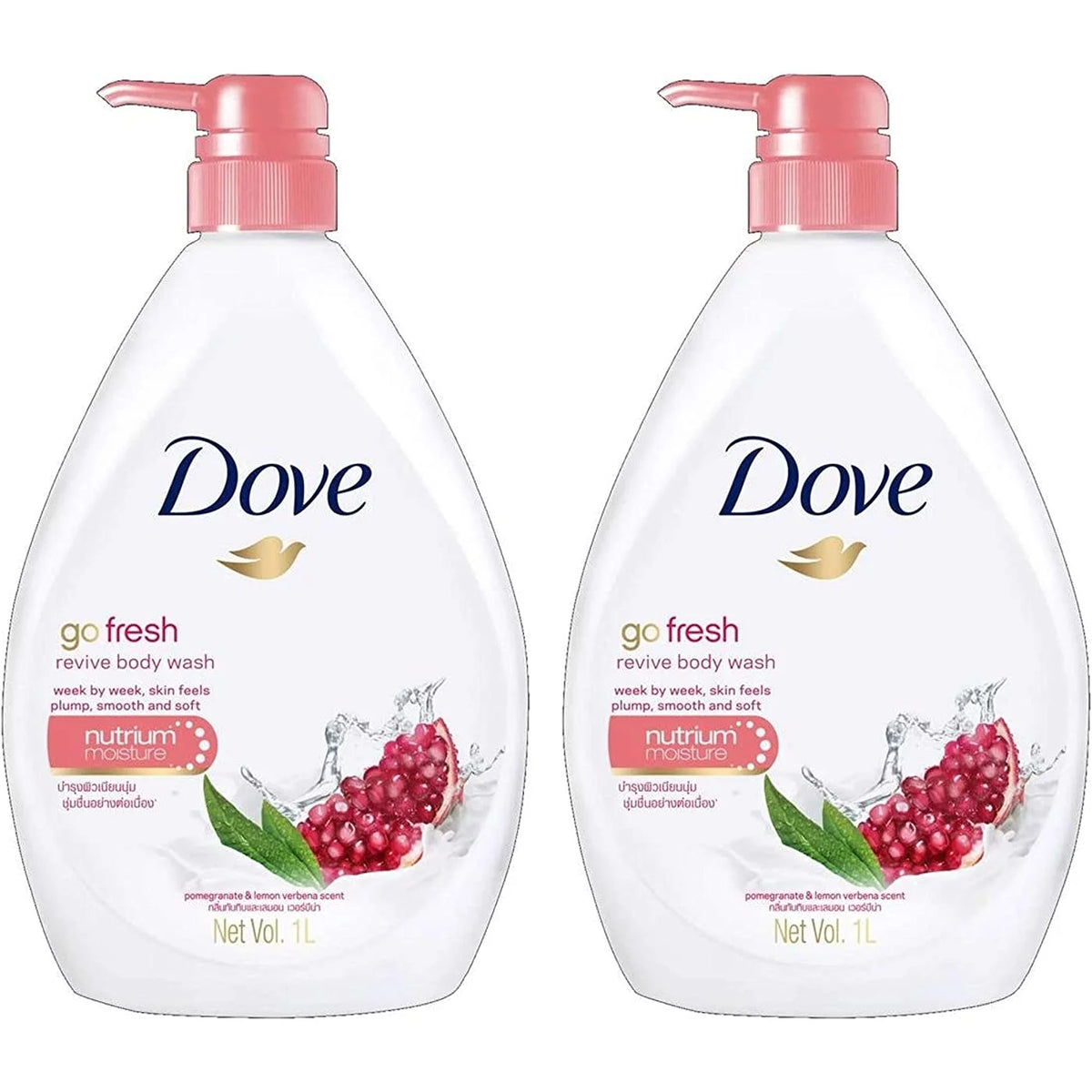 34 fl oz Pack of 2 Pomegranate & Lemon Verbena Body Wash U5748