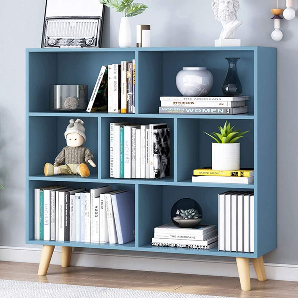 Warm White 3-Tier 5 Cube Wooden Bookshelf N45256