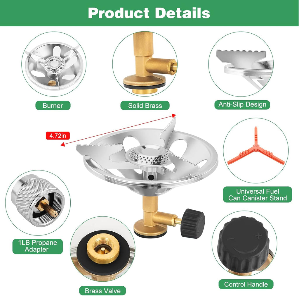 2 in 1 Portable Camping Stove with Carrying Bag I28734