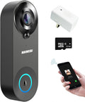 WiFi Smart Video Doorbell 1080p Camera 2-Way Audio Night Vision Black U309