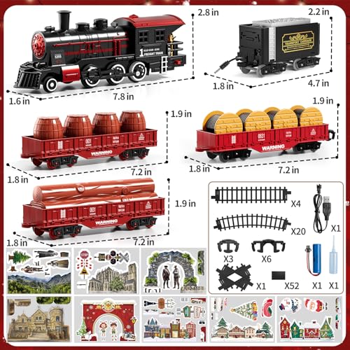 Large Electric Train Set with Realistic Sound, Lights and Smoke N662