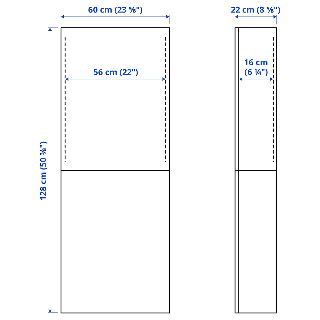 Black-Brown Wall Cabinet with 2 Doors Z3888