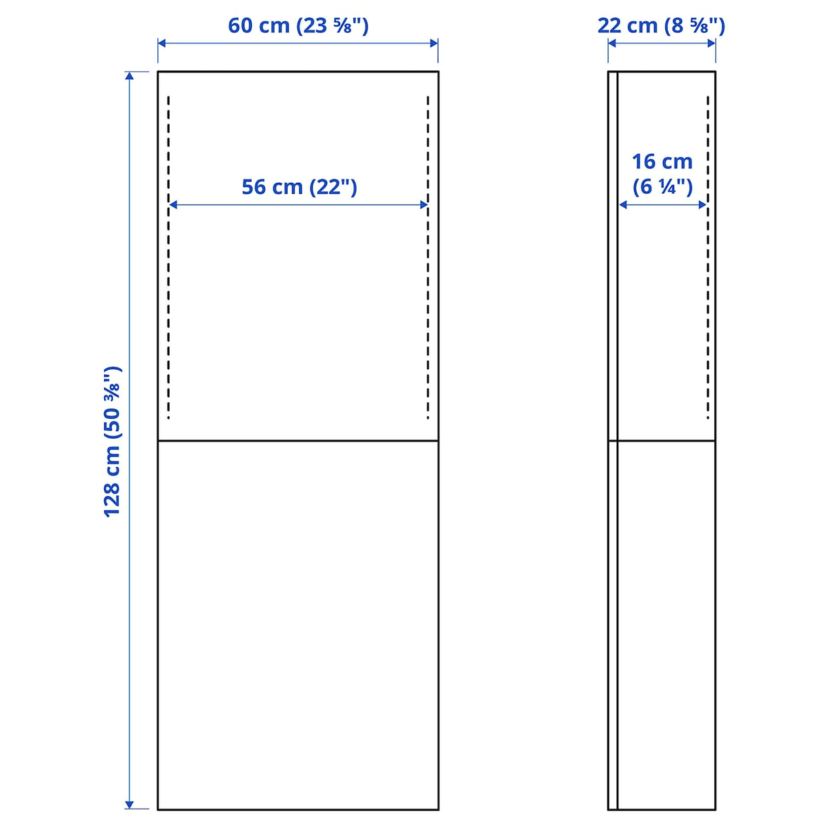Black-Brown Wall Cabinet with 2 Doors Z3888