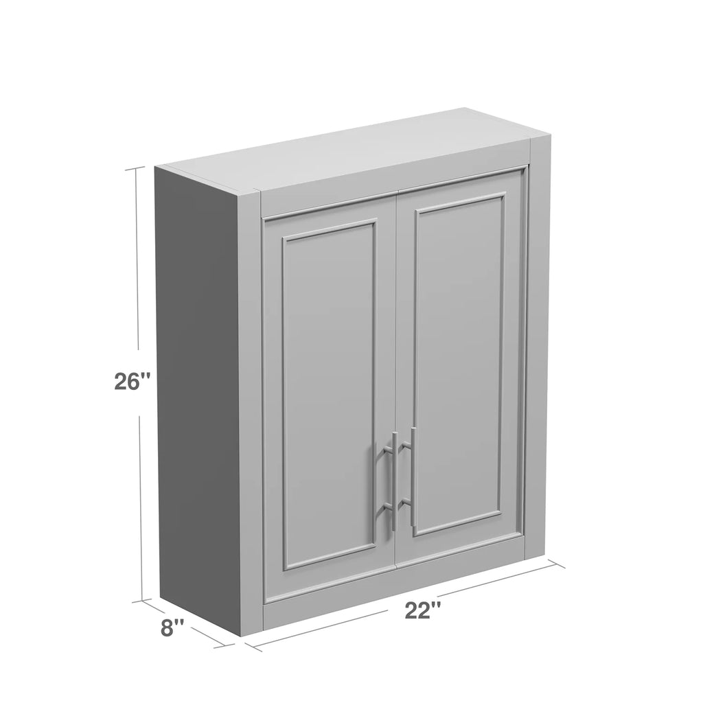 Gray Wood Wall Mounted Storage Cabinets R6454