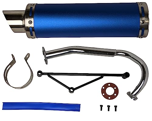 High Performance Exhaust System Muffler for GY6 50cc Scooter Moped (Black) E35342