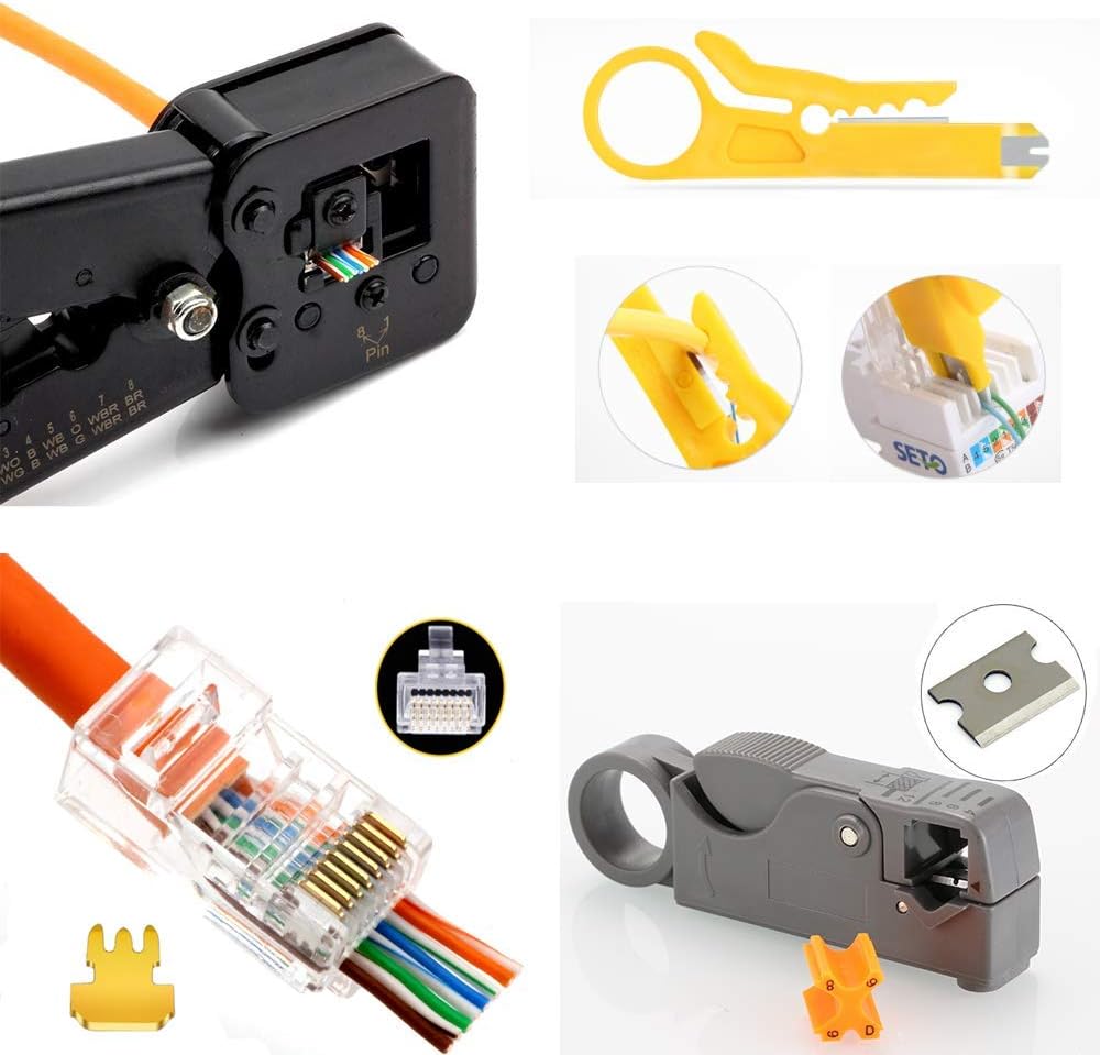 13 in 1 Network Repair Kit with RJ45 Crimp Tool and Cable Tester W2256