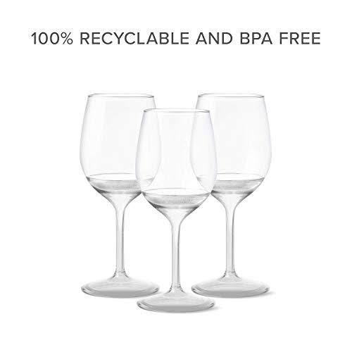 Clear Plastic Stemmed Wine Glasses 14 oz 48 Count R93082