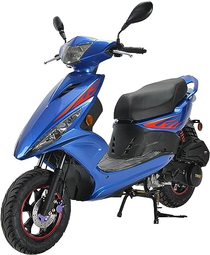 150cc Gas Moped Scooter with 10 inches Aluminum Wheels Black U117660