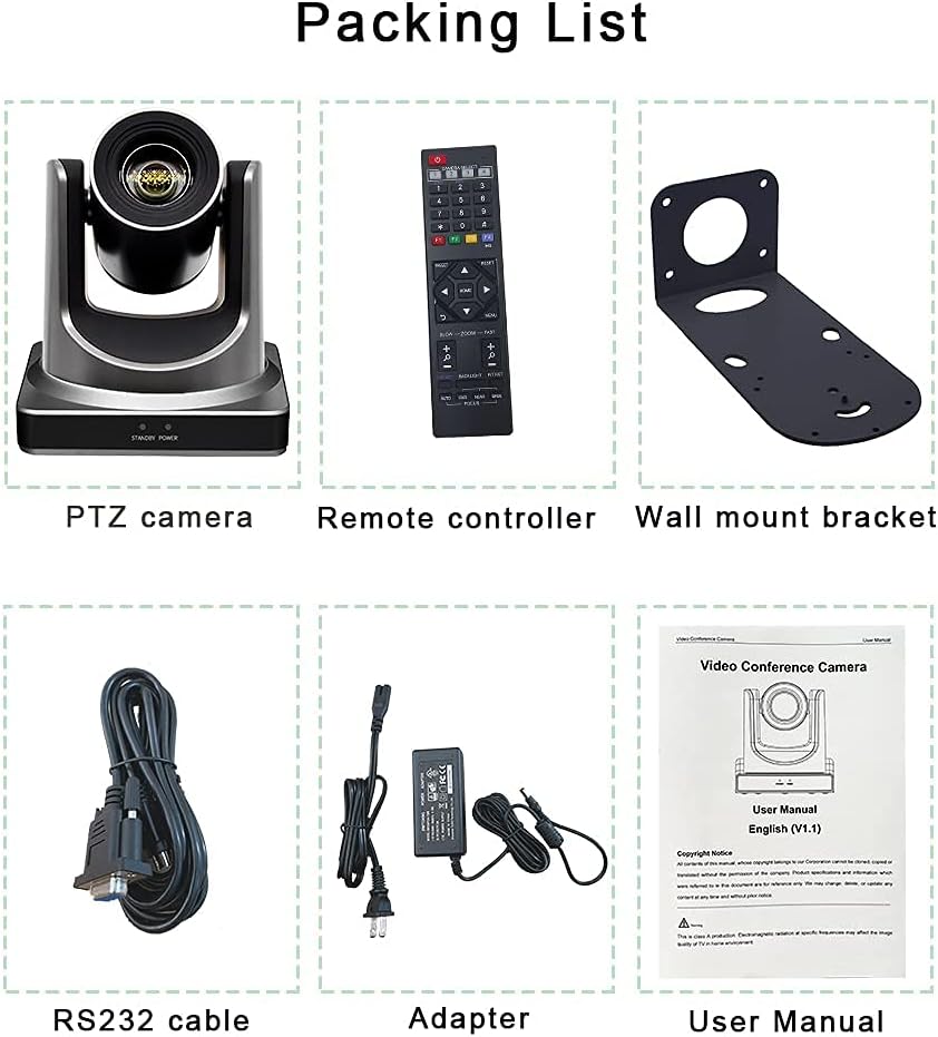 20X Live Streaming Camera 1080P60fps 3G-SDI HDMI IP POE NDI HX2 P687031