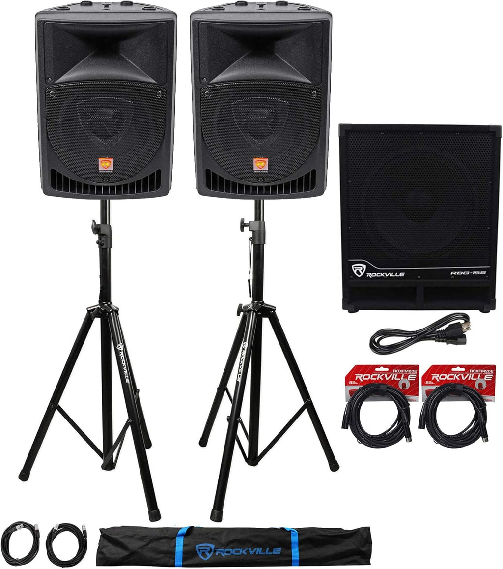 8 Powered PA Speakers and 15 Subwoofer W275