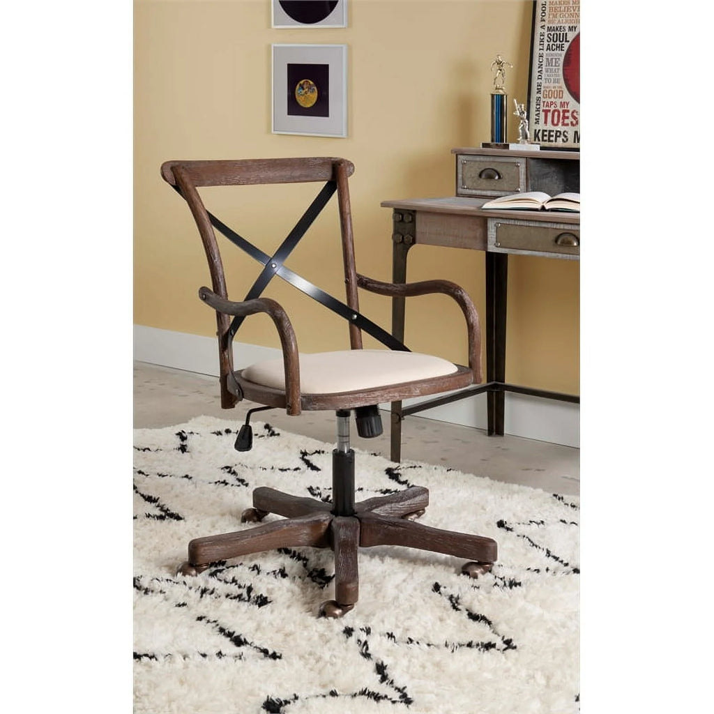 Adjustable Swivel Brown Office Chair A972