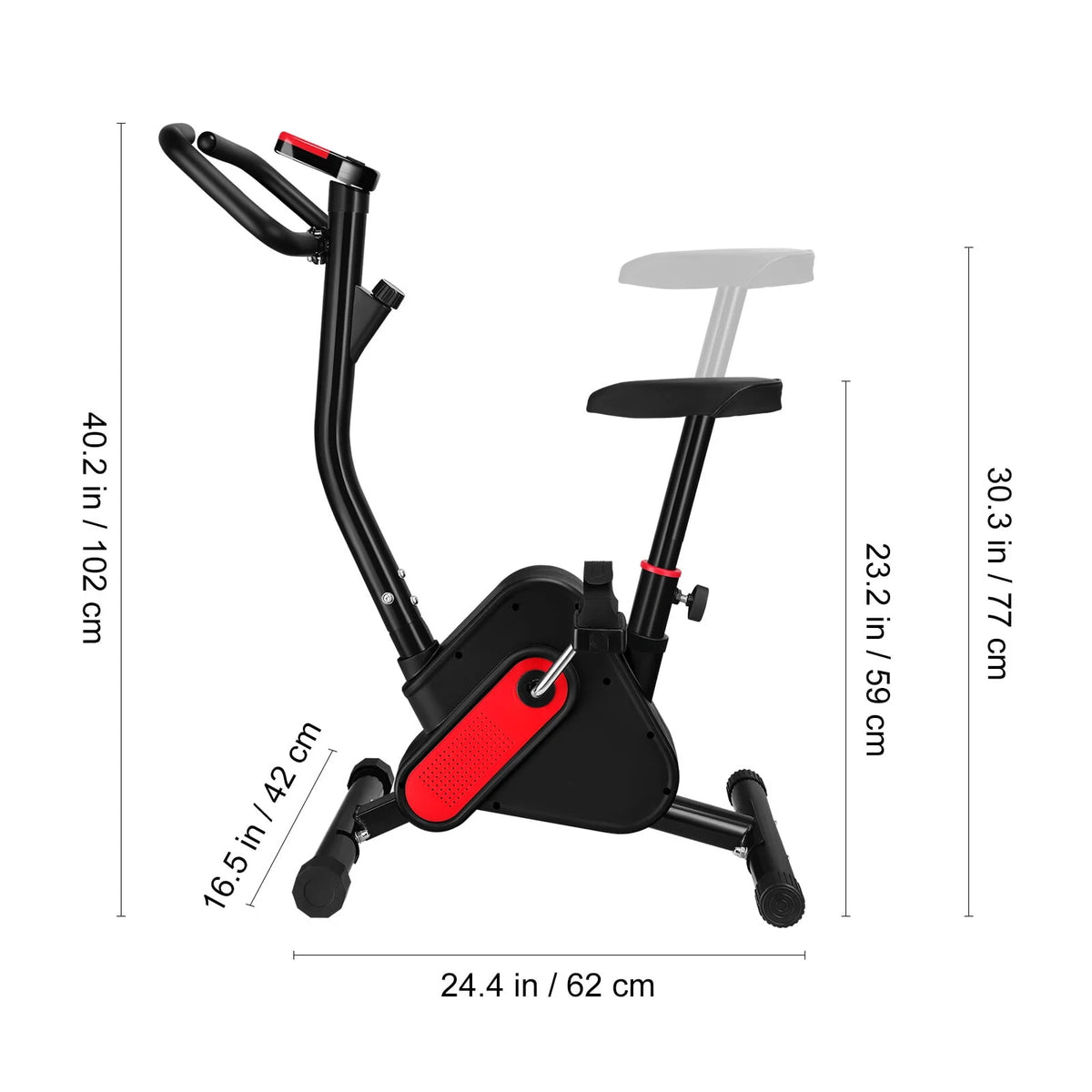 Stationary Indoor Cycling Bike with Seat Cushion and Digital Display M9651