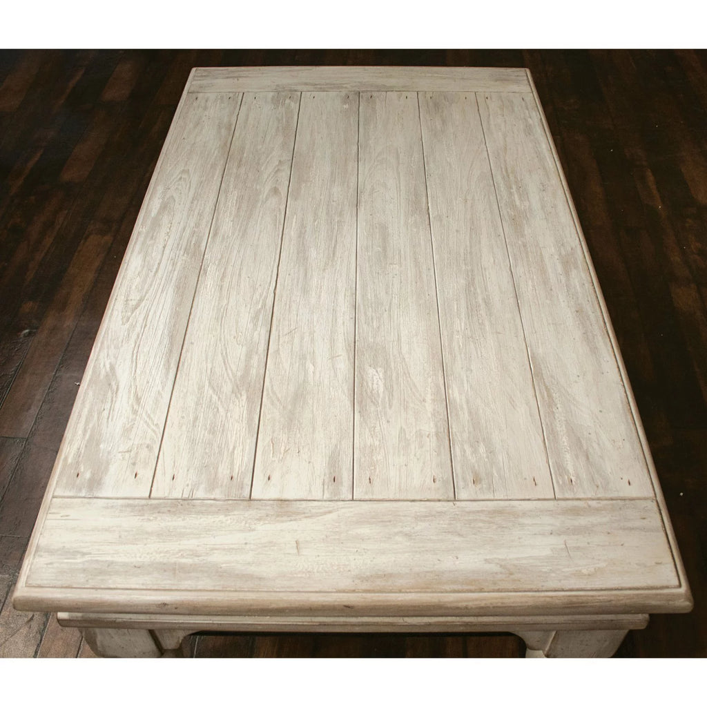 Farmhouse White Wood Coffee Table E9711