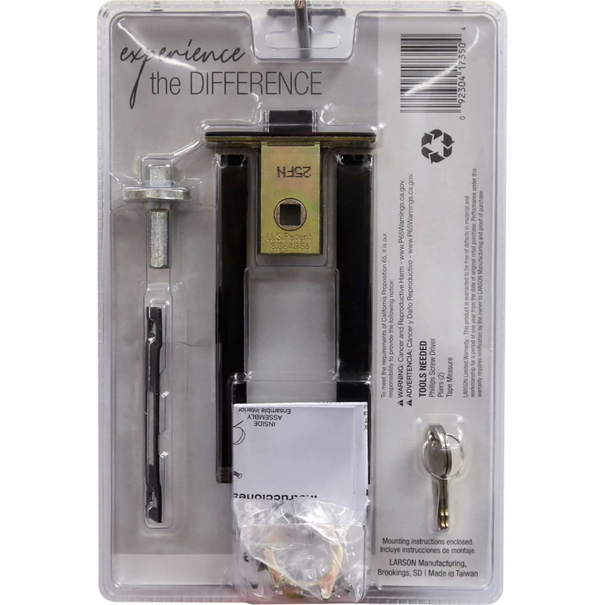 Bright Brass Mortise Handle With Key U72997