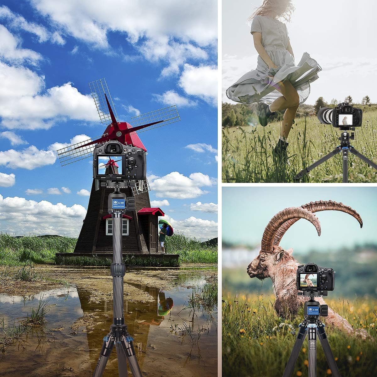 Carbon Fiber Tripod with Two-Section Center Column N8935