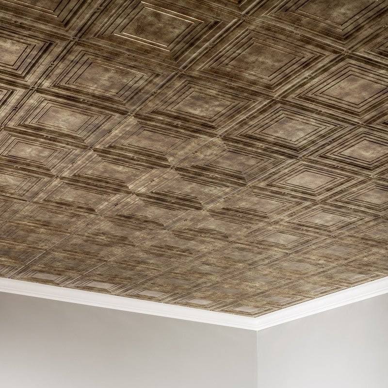 Bermuda Bronze 2ft x 4ft Glue Up Ceiling Tile (5 Pack) V78492