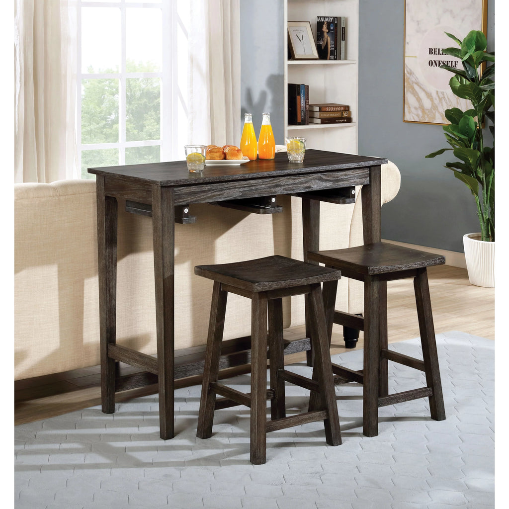 Solid Wood 3-Piece Bar Table Set L62605