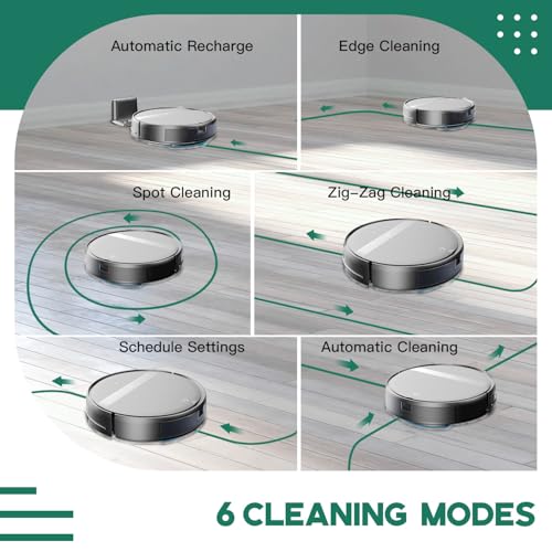 Robot Vacuum and Mop Combo, 2-in-1 Robotic Vacuum Cleaner with Tangle-Free Suction H588