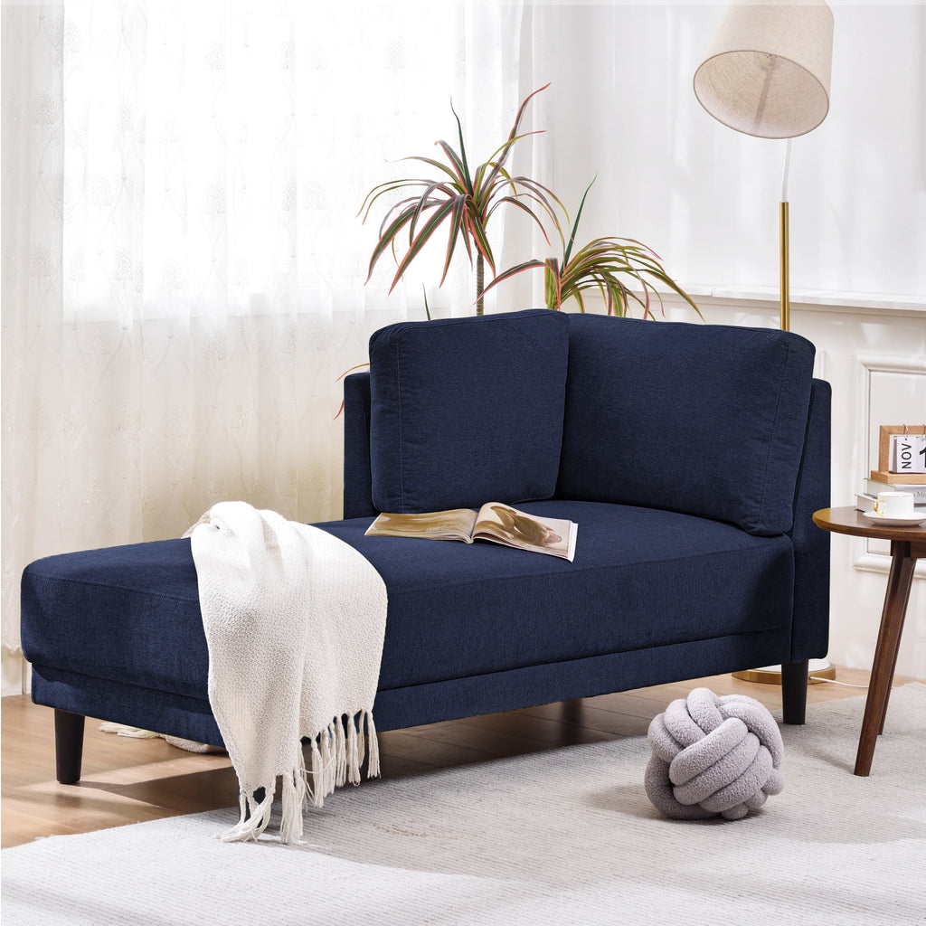 65" Fabric Upholstered Corner Lounge Chair J844059