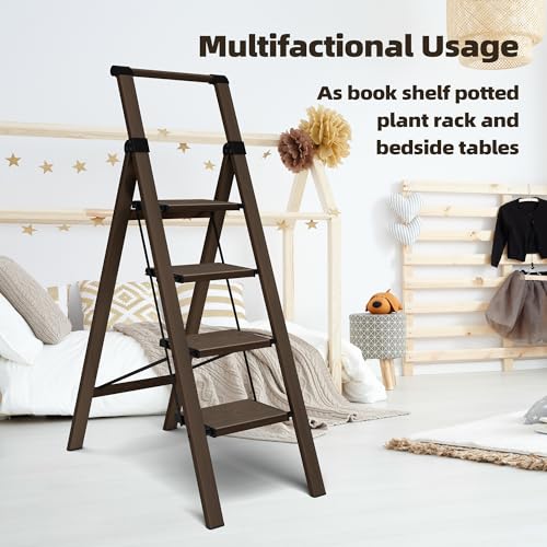 3 Step Foldable Aluminum Step Ladder with Handgrip N661